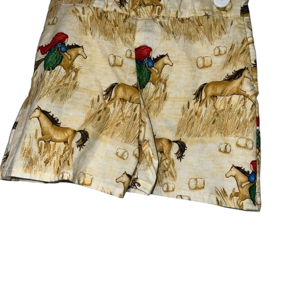 Five loaves two fish girls western hay bale Horse Print Skort sz sm - Picture 2 of 3